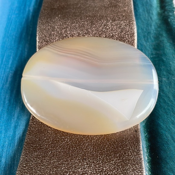 Cynthia Desser stone cuff; luminite/moonstone. - Picture 5 of 7